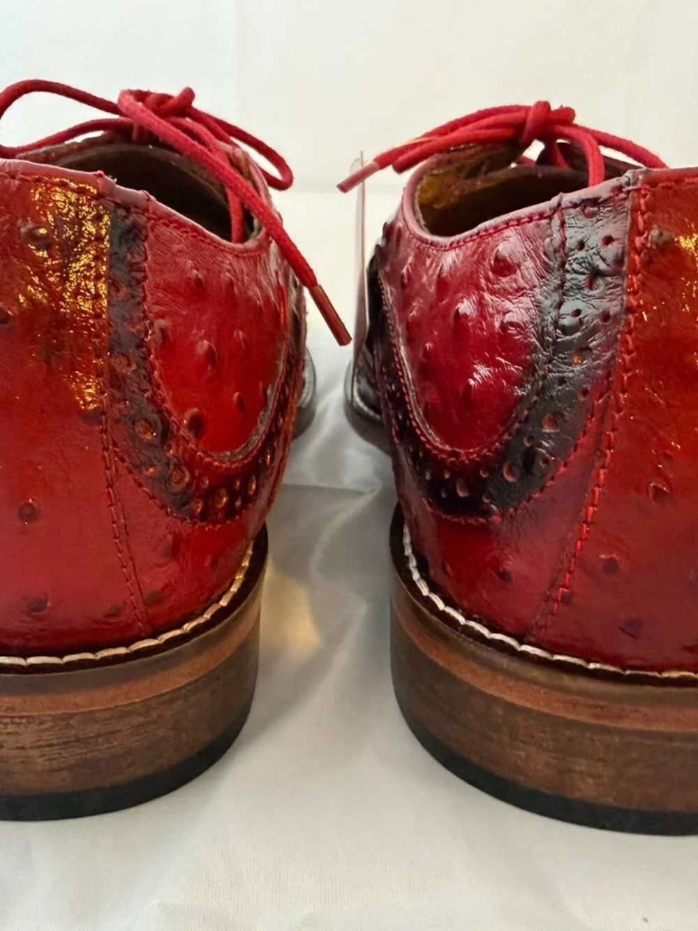 Stacy Adams  Men's Gennaro Wingtip Oxford - Red Leather Size 8M US   NIB